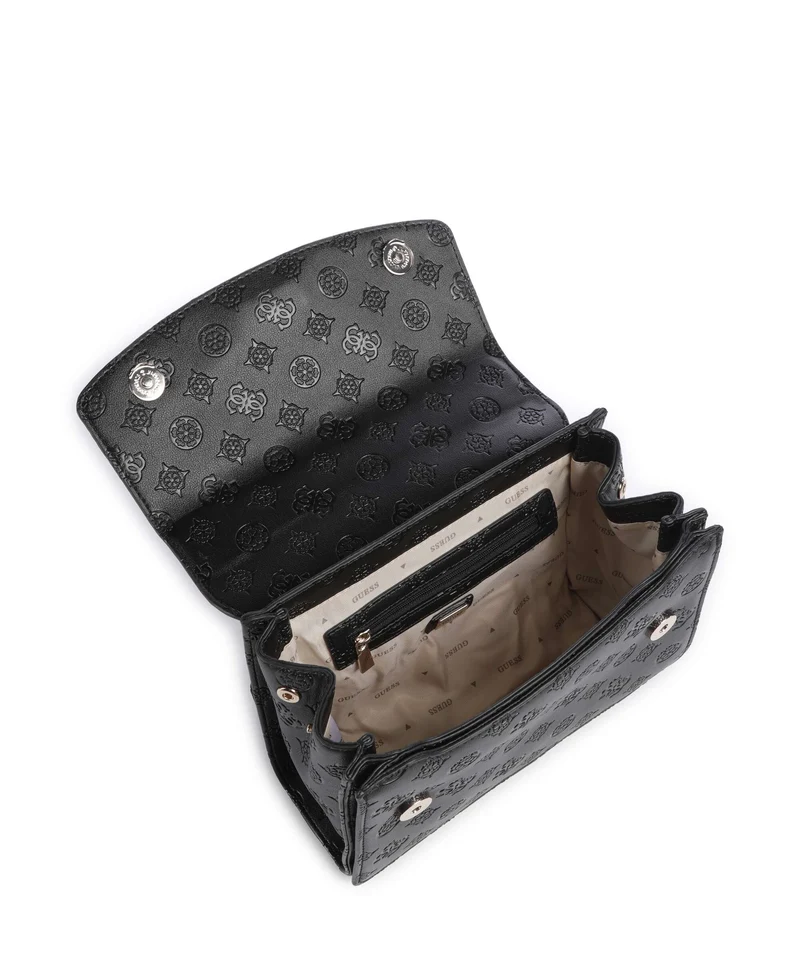 Guess Phoebe Peony Debossed Sac porté épaule black logo