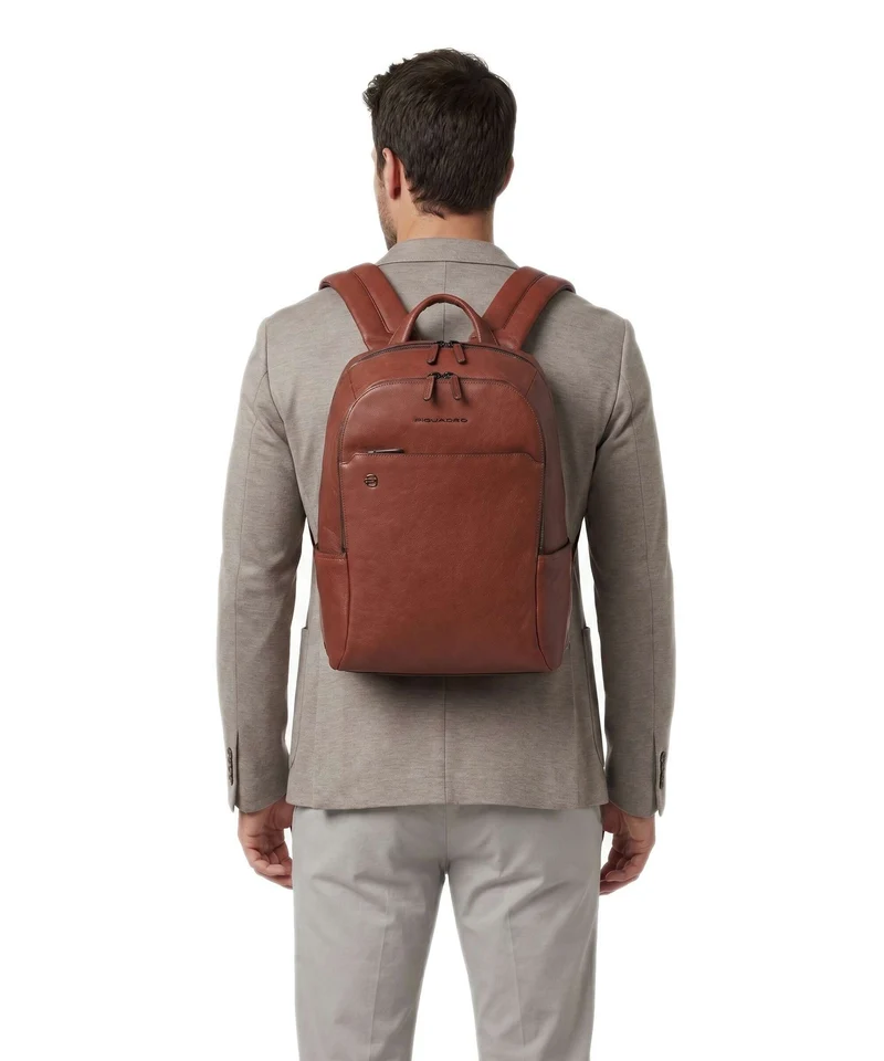 Piquadro Black Square Sac à dos d'ordinateur cuoio
