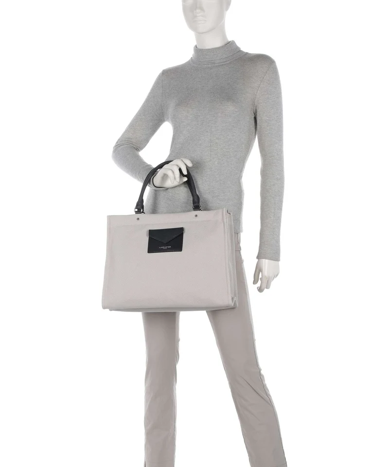 Lancaster Actual Conscious Canvas Sac à main grisclai