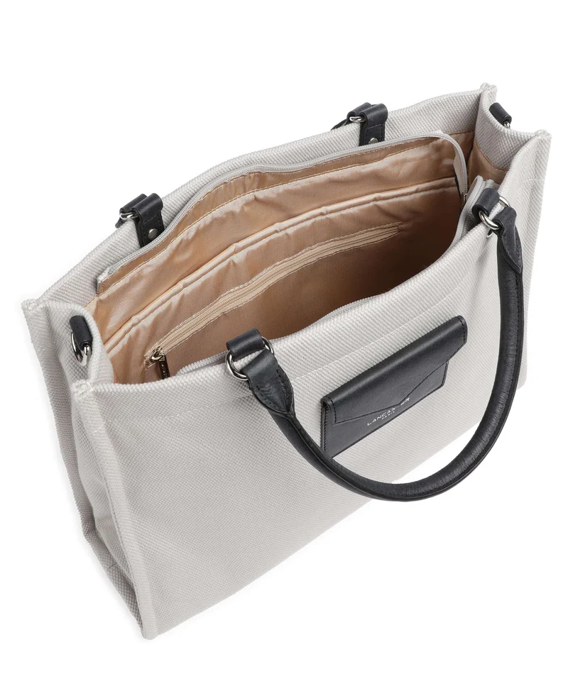 Lancaster Actual Conscious Canvas Sac à main grisclai