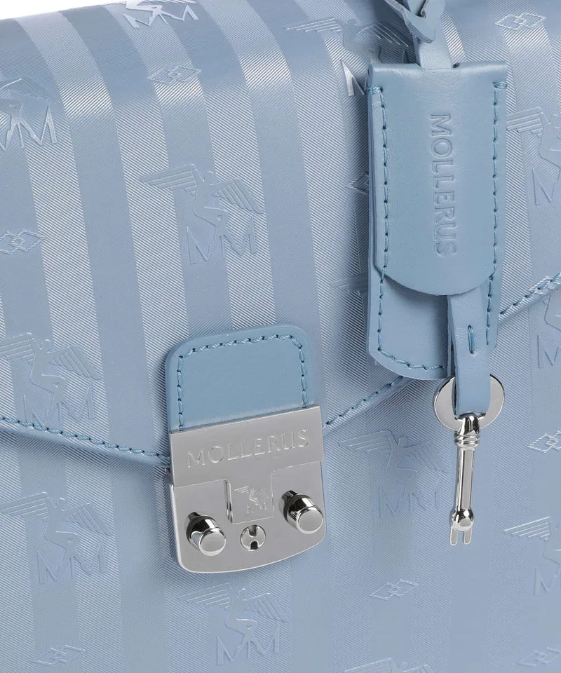 Maison Mollerus Vinerus Marly Sac bandoulière metallic silber/sky
