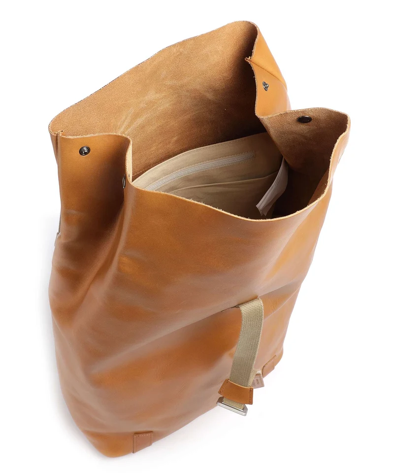 Brooks England Pickwick Leather Large Sac à dos roll-top cognac