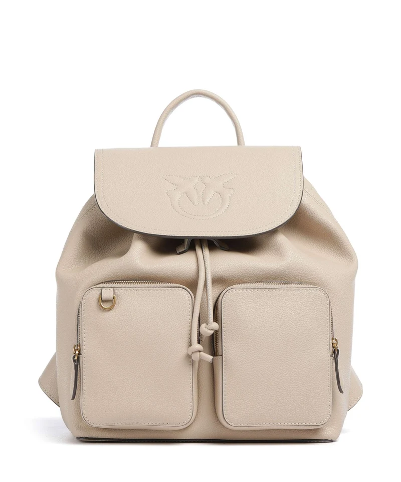 Pinko Carrie Sac à dos beige/grigio fumo/antique gold