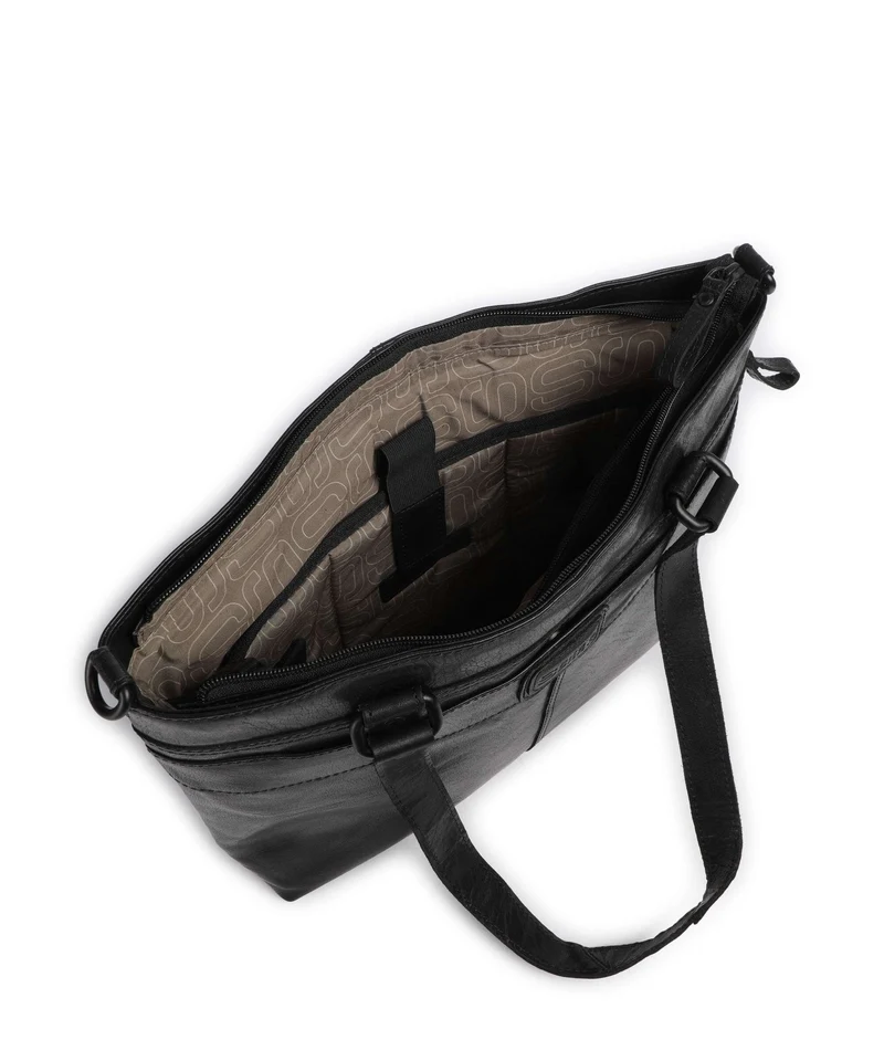 Spikes & Sparrow Bronco Lavendar Cabas schwarz