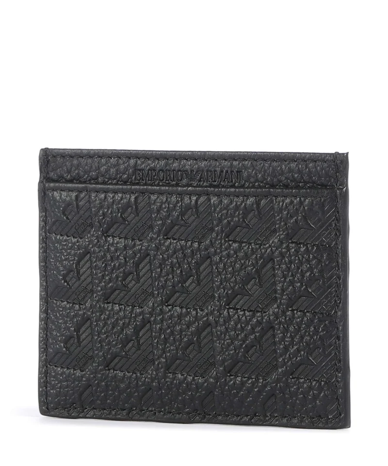 Emporio Armani New Minorca Étui à cartes crédit black beauty