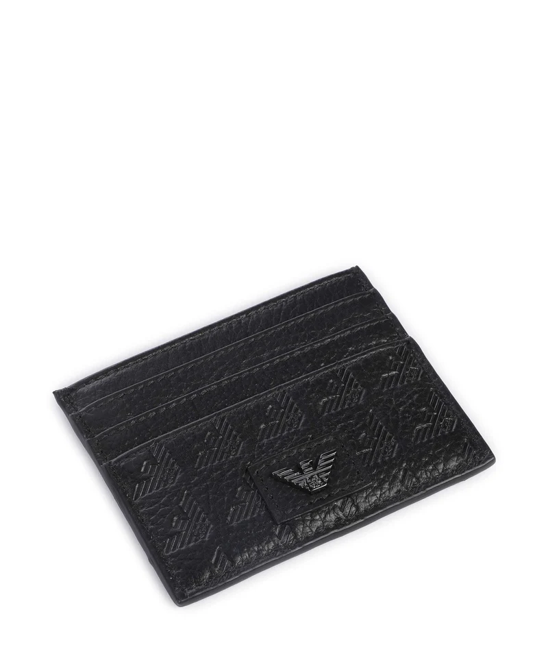 Emporio Armani New Minorca Étui à cartes crédit black beauty