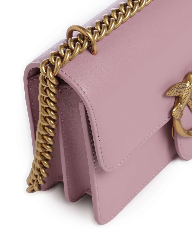 Pinko Love One Mini Sac porté épaule viola/antique gold