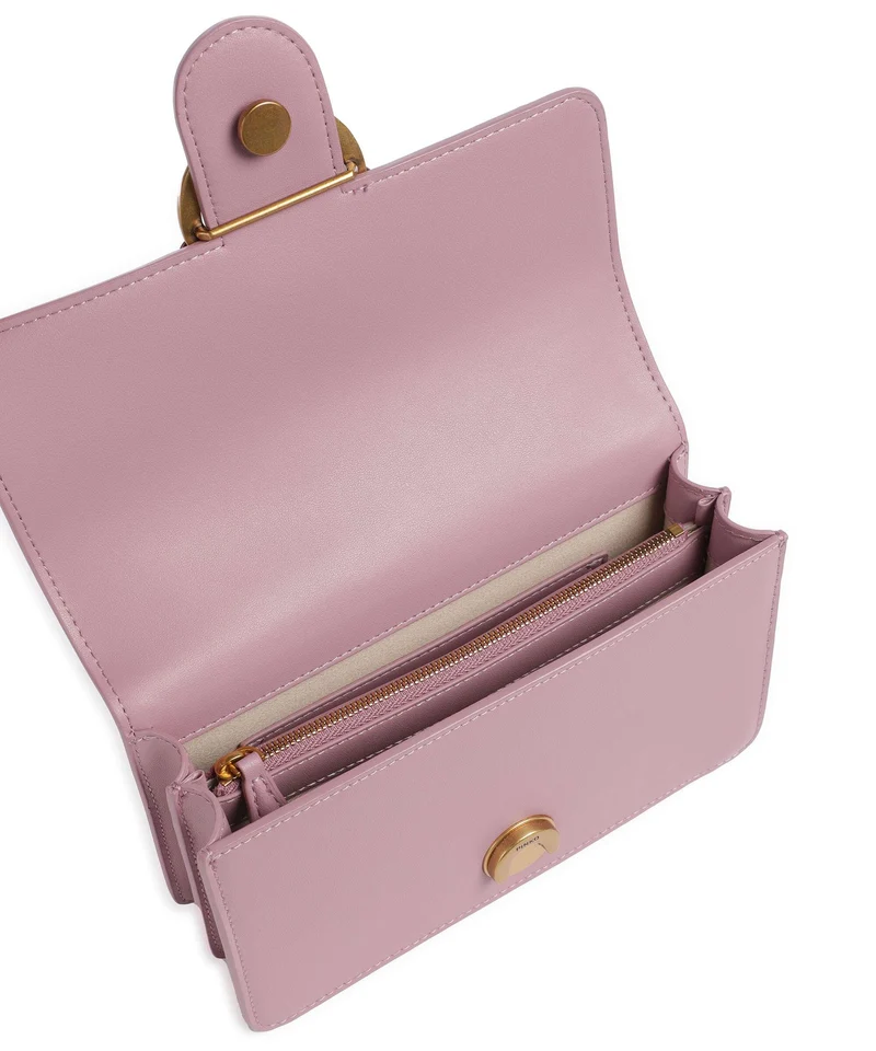 Pinko Love One Mini Sac porté épaule viola/antique gold