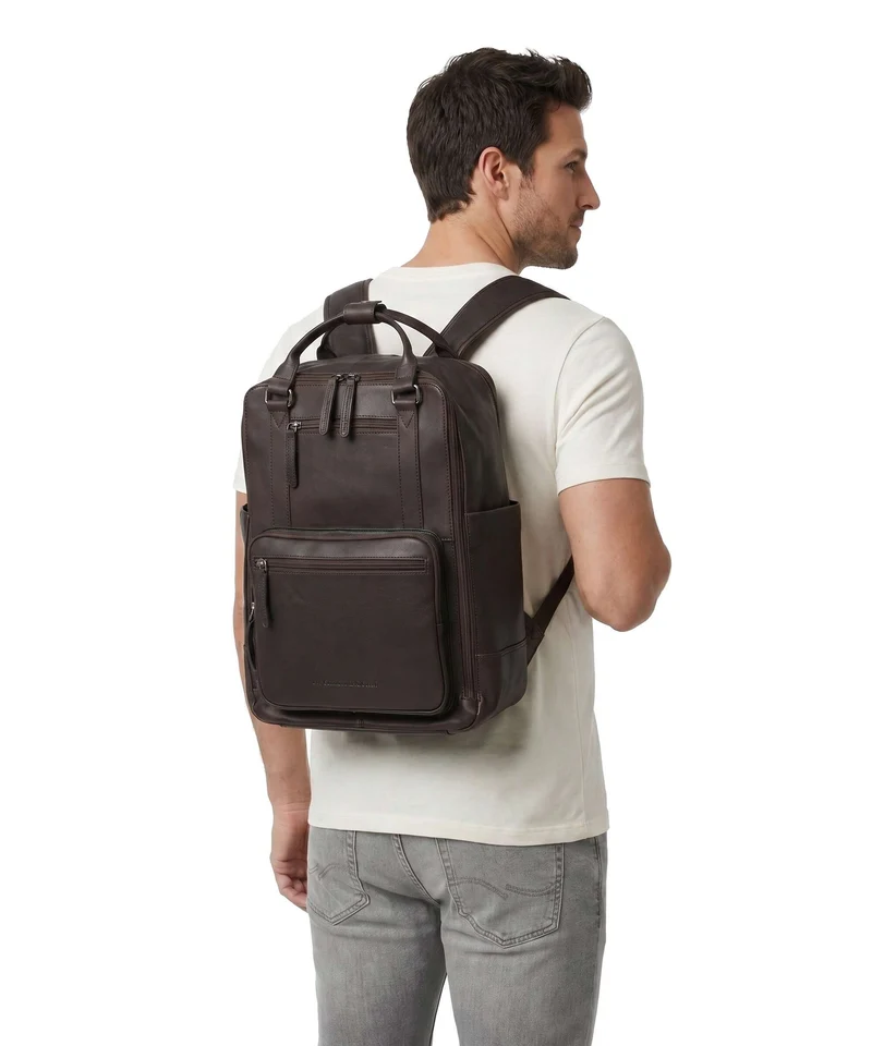 The Chesterfield Brand Wax Pull Up Cow Calden Sac à dos brown