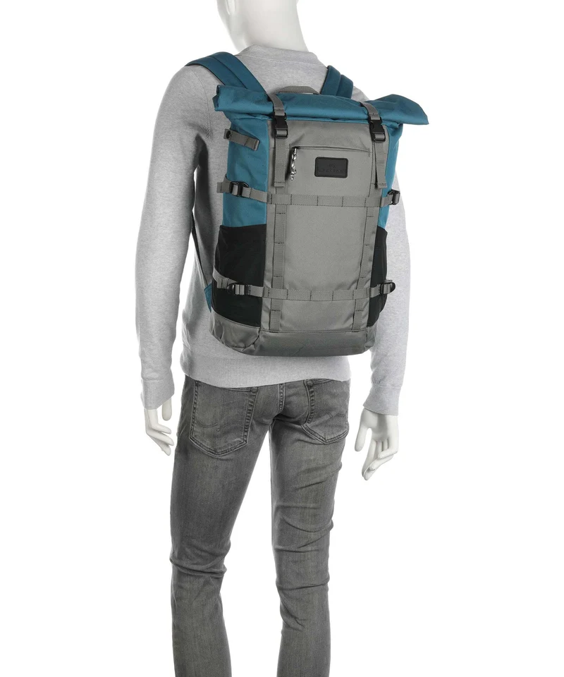 Doughnut Paratrooper Sac à dos roll-top grey/teal