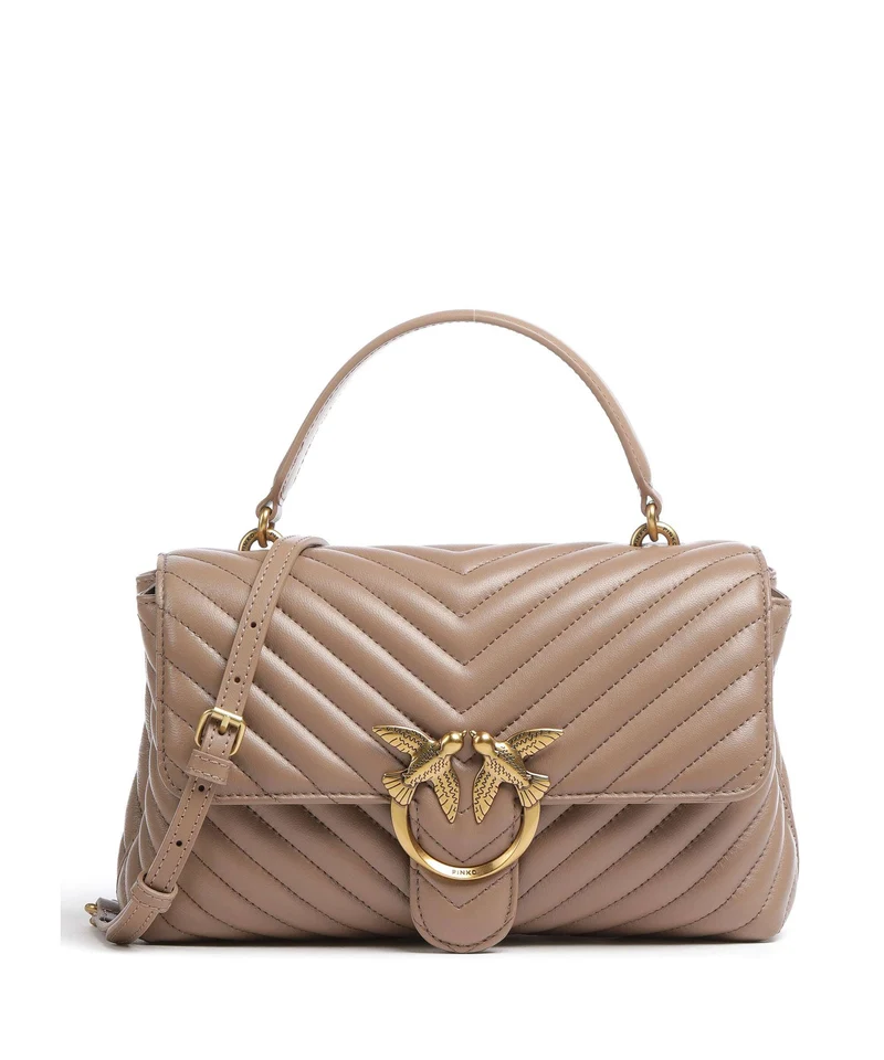 Pinko Love Lady Puff Classic Sac à main biscotto zenzero/antique gold