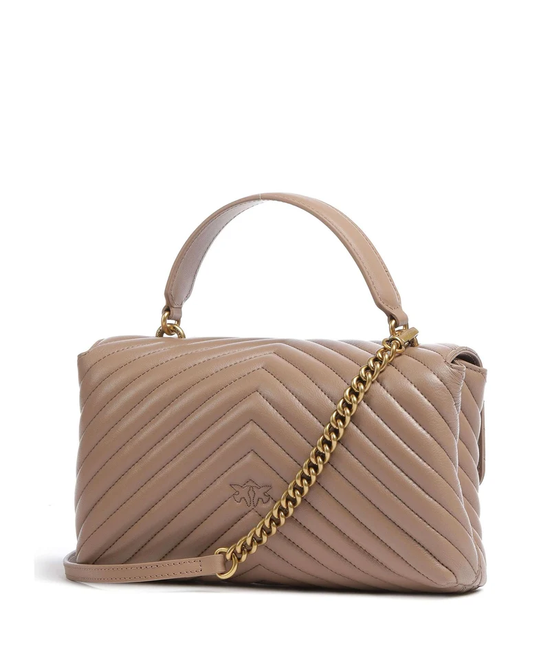 Pinko Love Lady Puff Classic Sac à main biscotto zenzero/antique gold