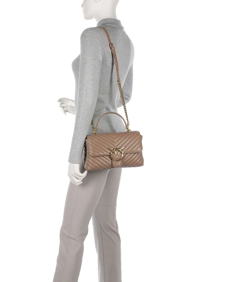 Pinko Love Lady Puff Classic Sac à main biscotto zenzero/antique gold