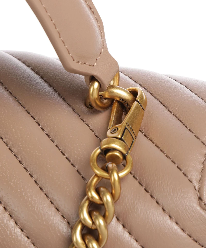 Pinko Love Lady Puff Classic Sac à main biscotto zenzero/antique gold