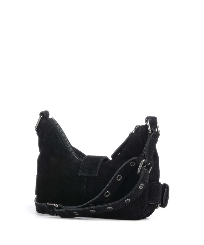 Núnoo Suede Palma Sac porté épaule black