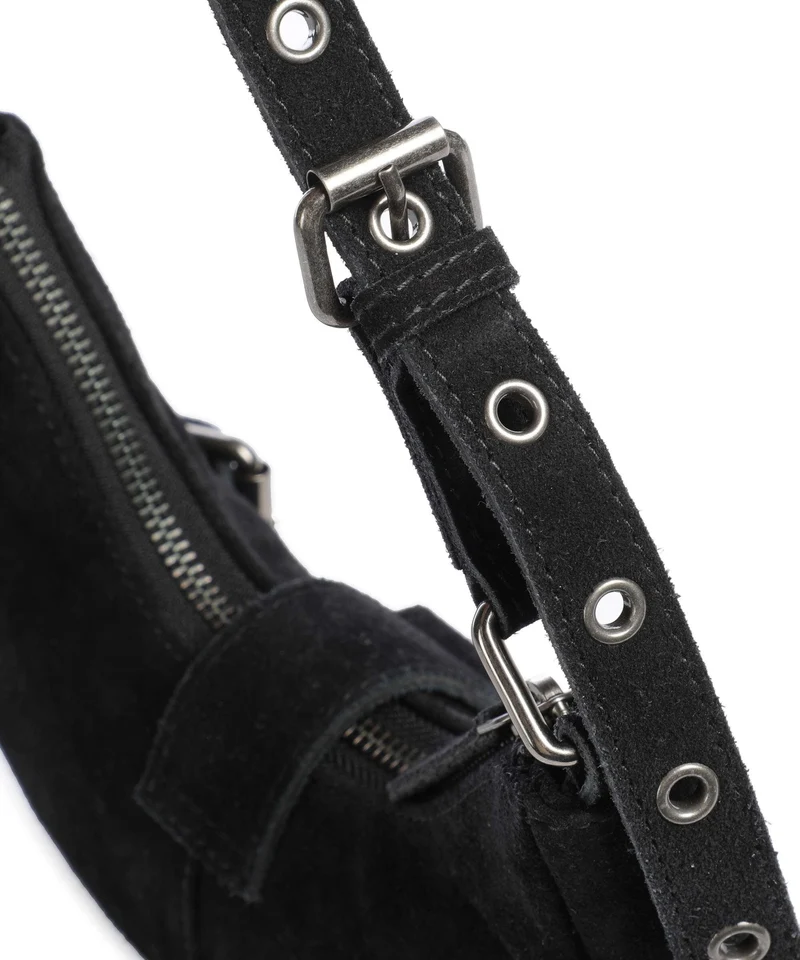 Núnoo Suede Palma Sac porté épaule black