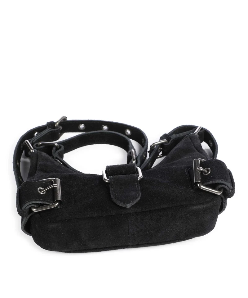 Núnoo Suede Palma Sac porté épaule black