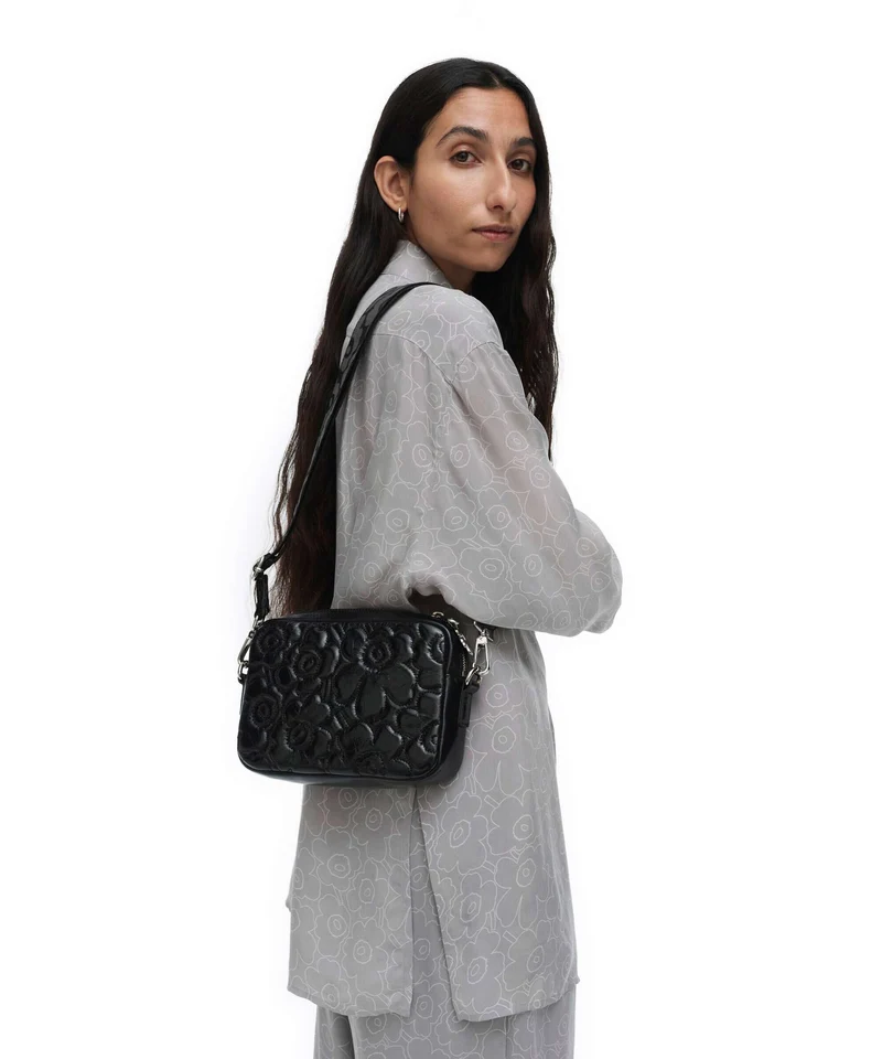 Marimekko Gratha Soft Unikko Sac bandoulière shiny black