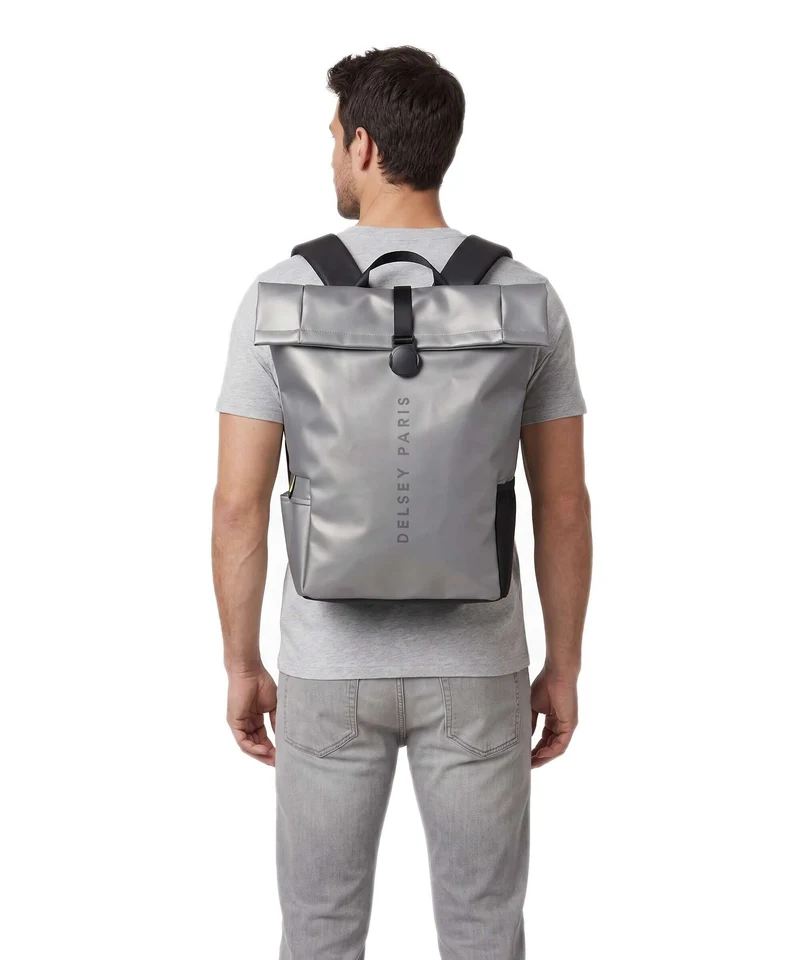 Delsey Paris Turenne Soft Sac à dos roll-top silber