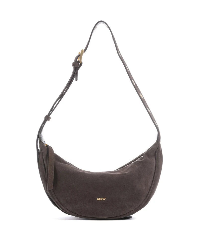 Abro Suede By My Side Small Sac porté épaule dark brown