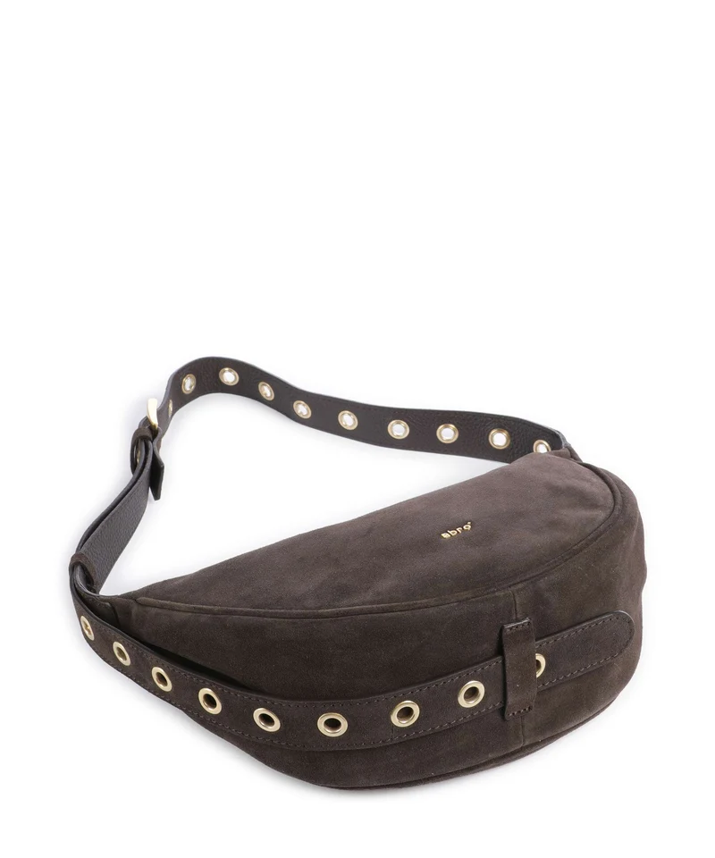 Abro Suede By My Side Small Sac porté épaule dark brown