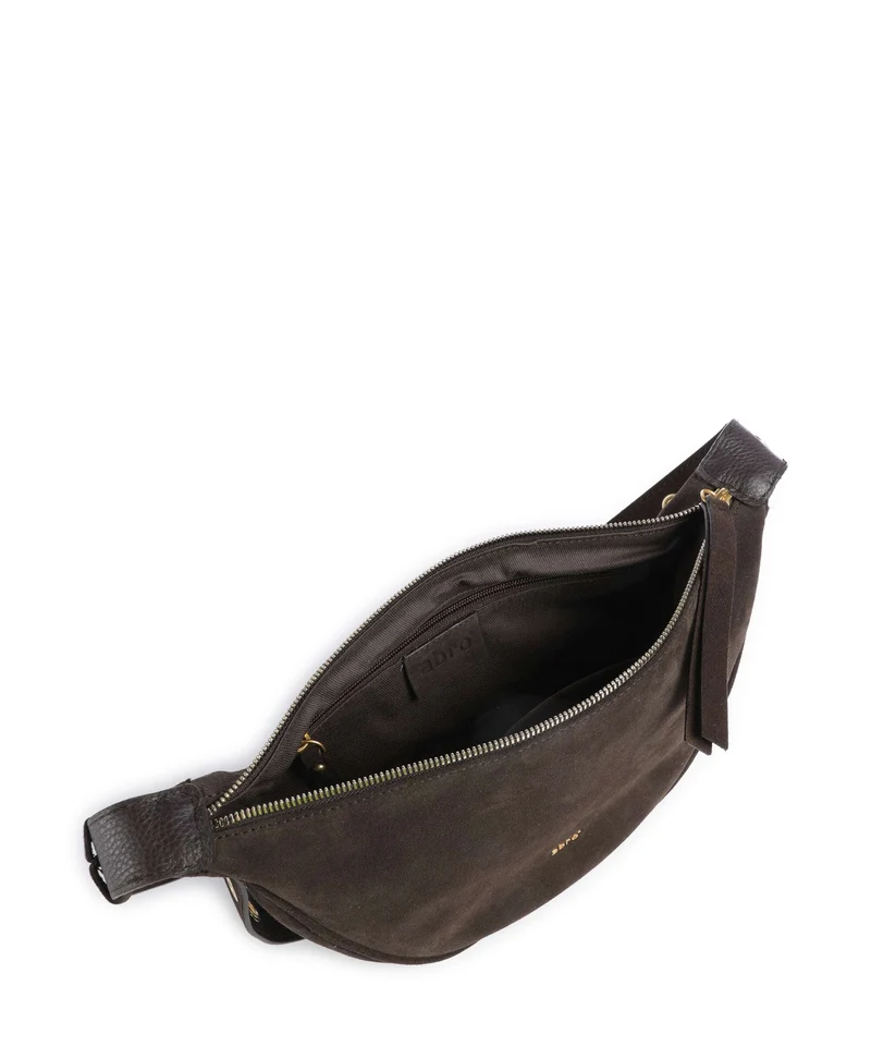 Abro Suede By My Side Small Sac porté épaule dark brown