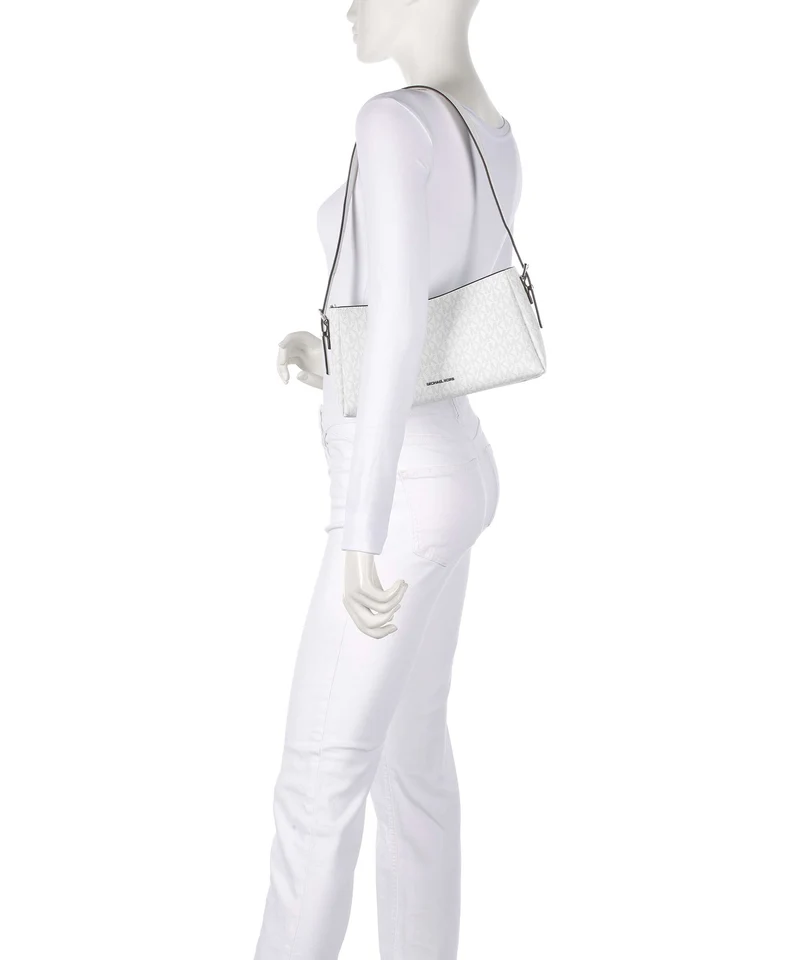 Michael Kors Moore Sac porté épaule optic white/alluminium