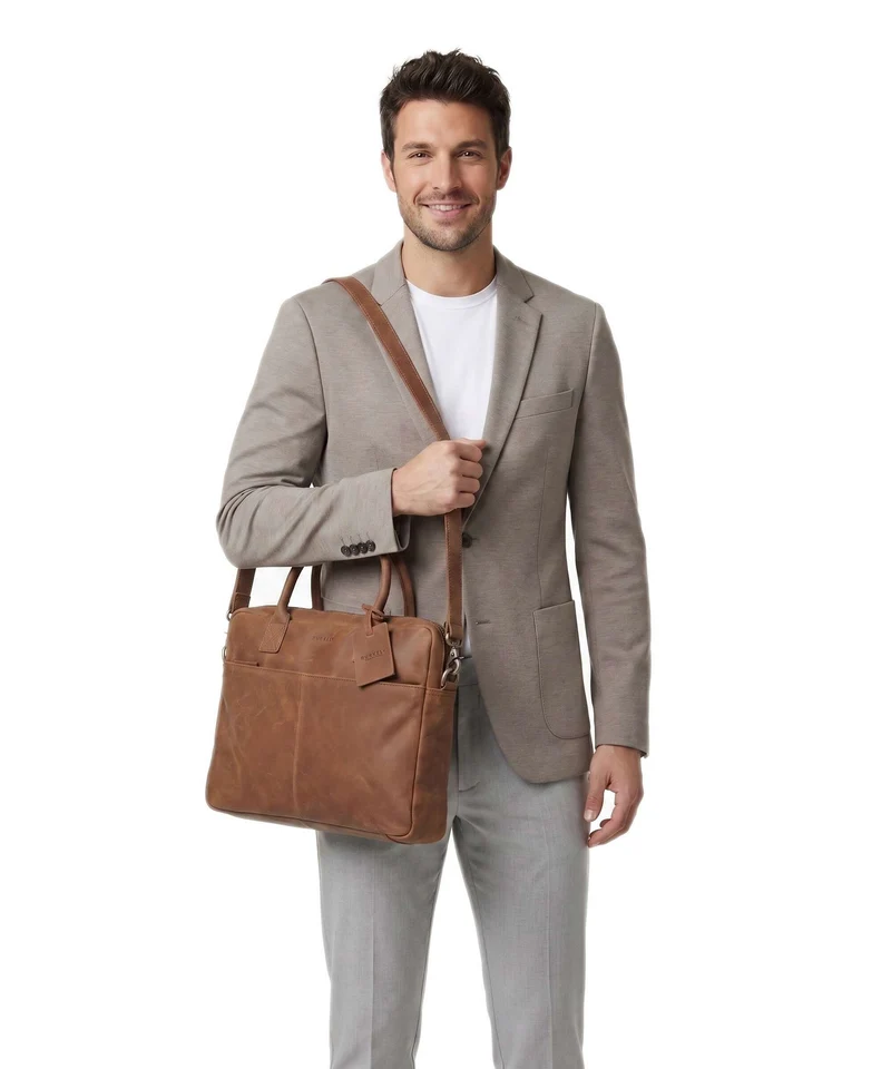 Burkely Vintage Jack Porte-document cognac