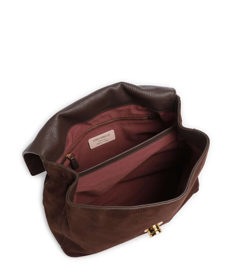 Coccinelle Liya Suede Sac à main brunette