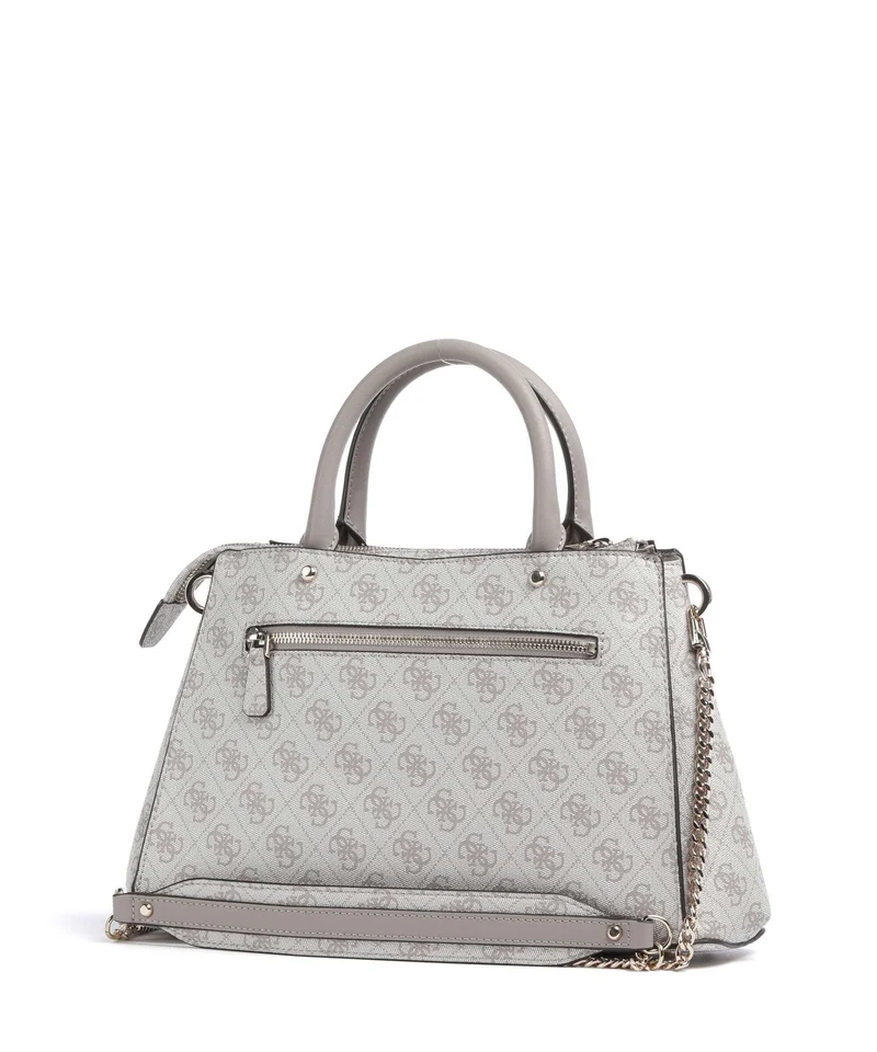 Guess Zamira Sac à main dark taupe logo