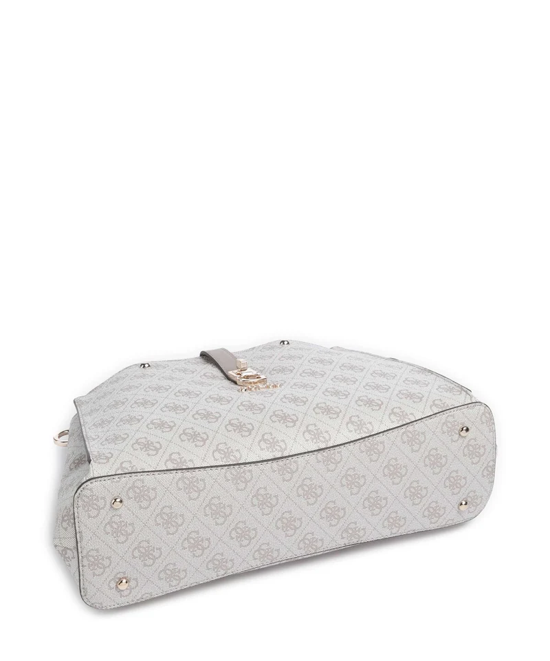 Guess Zamira Sac à main dark taupe logo