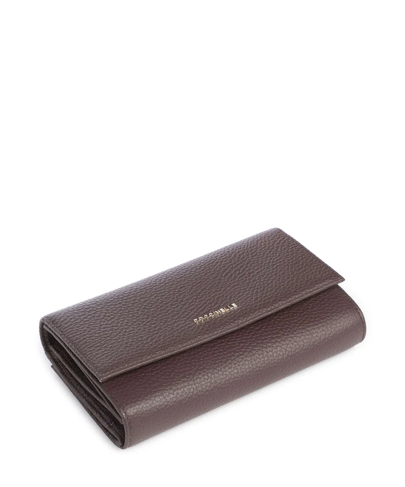 Coccinelle Metallic Soft Portefeuille brunette