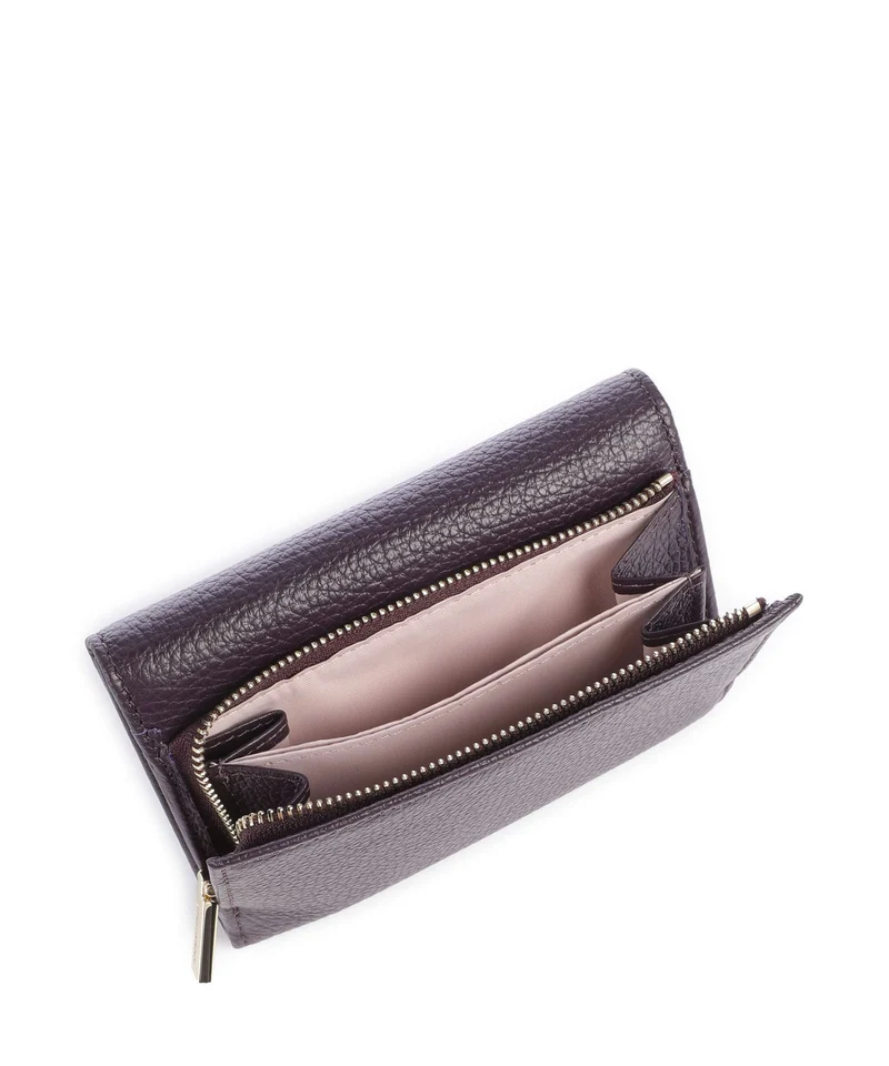 Coccinelle Metallic Soft Portefeuille prune
