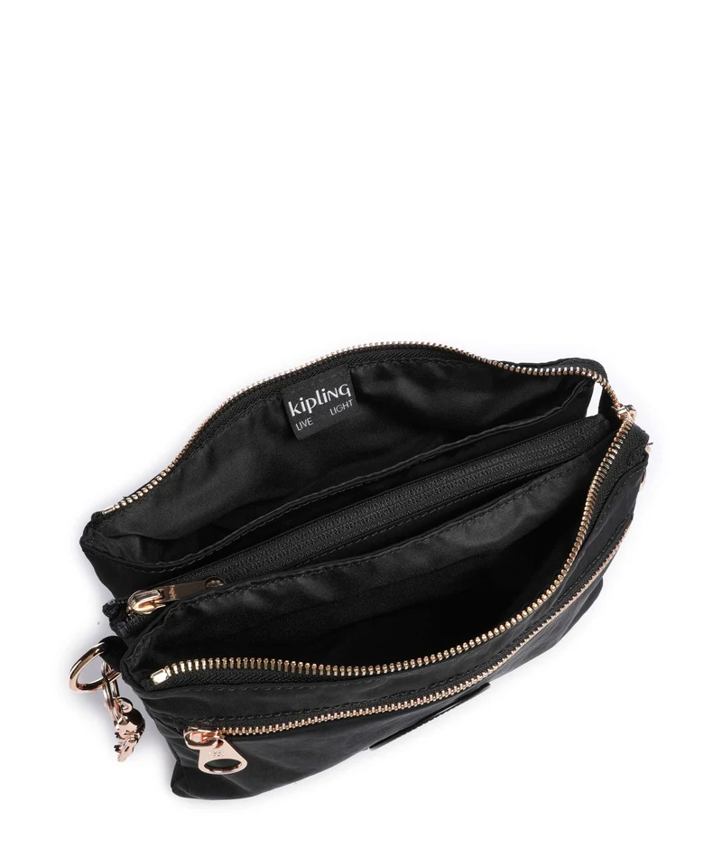 Kipling Charm Riri Zip Sac bandoulière black rose spice