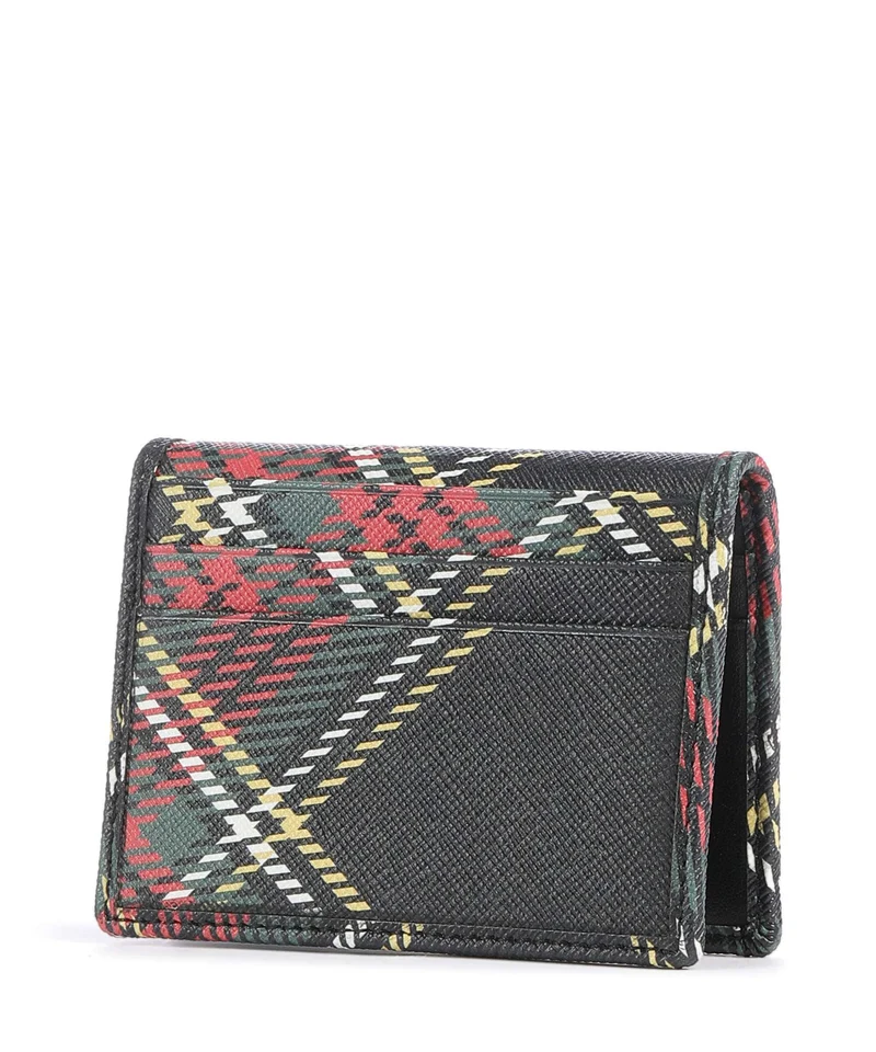 Vivienne Westwood Saffiano Printed Étui à cartes crédit chelsea tartan
