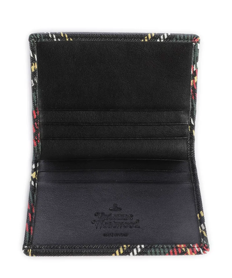 Vivienne Westwood Saffiano Printed Étui à cartes crédit chelsea tartan