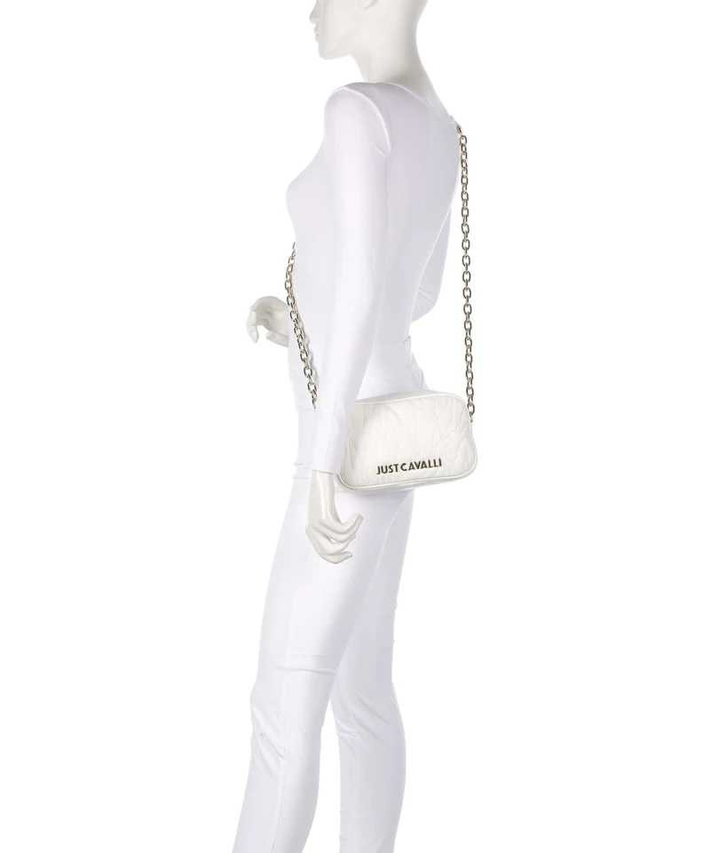Just Cavalli Quilted Zebra Sac bandoulière white