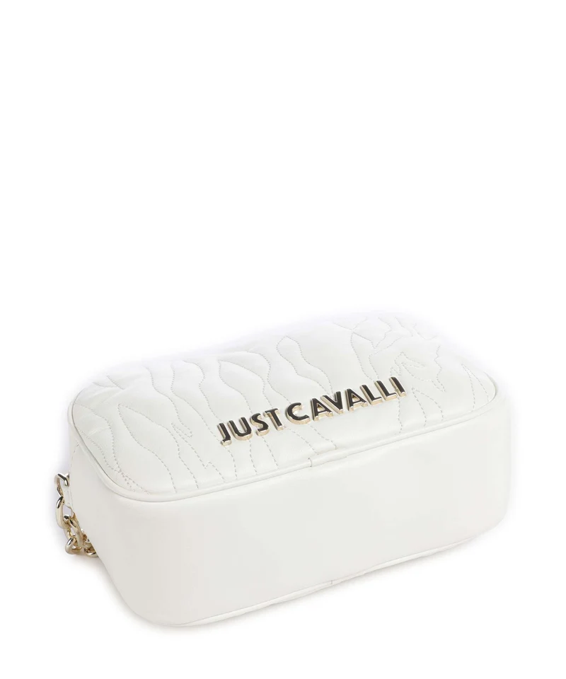Just Cavalli Quilted Zebra Sac bandoulière white