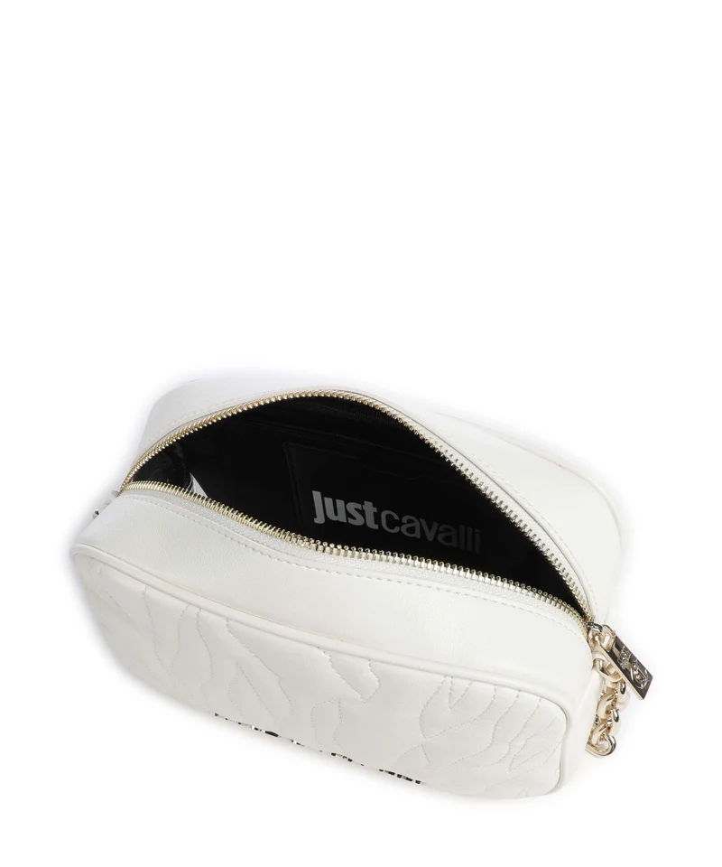 Just Cavalli Quilted Zebra Sac bandoulière white