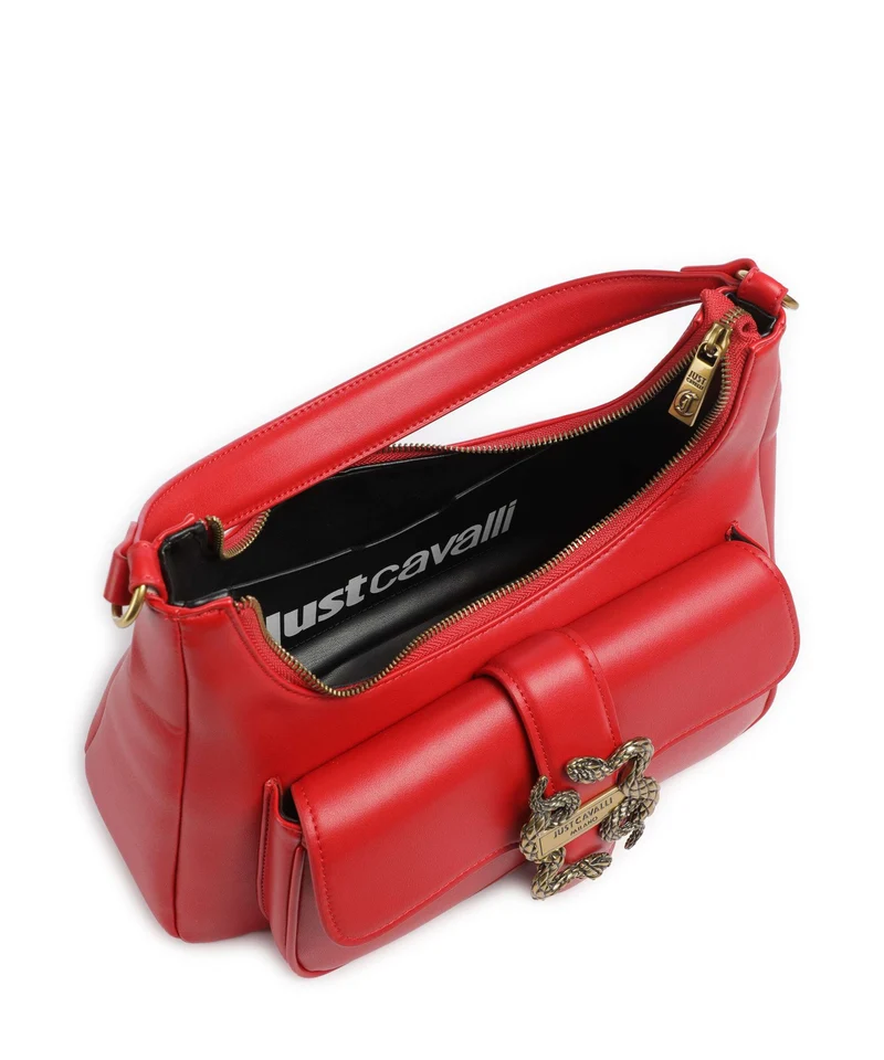 Just Cavalli Iconic Snakes Sac porté épaule tango red