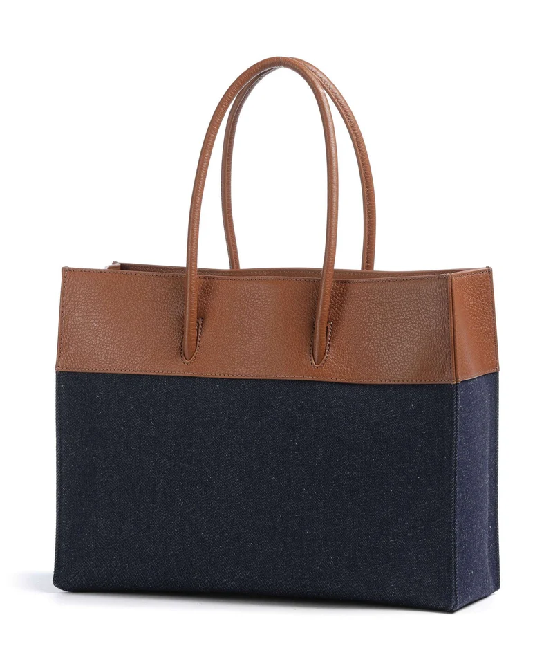 Coccinelle Myrtha Denim Cabas blue/cognac