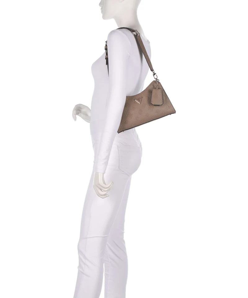 Guess Cresidia Sac porté épaule dark taupe logo