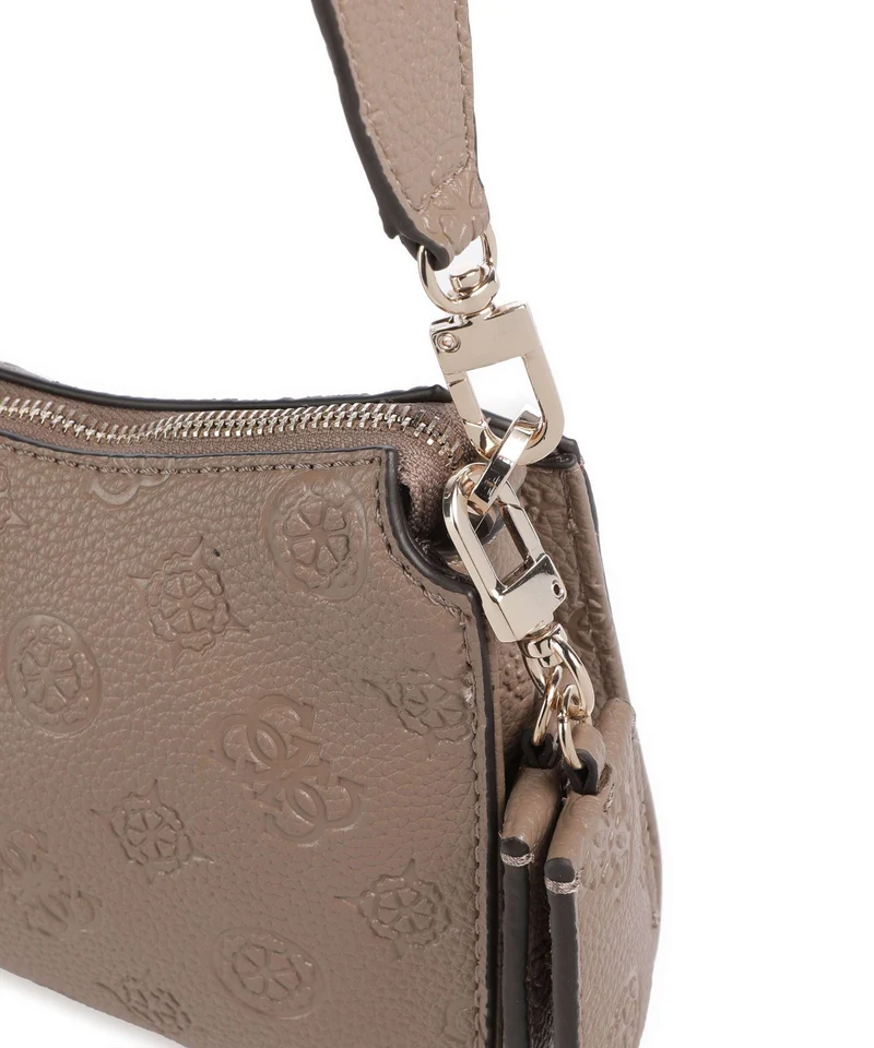 Guess Cresidia Sac porté épaule dark taupe logo