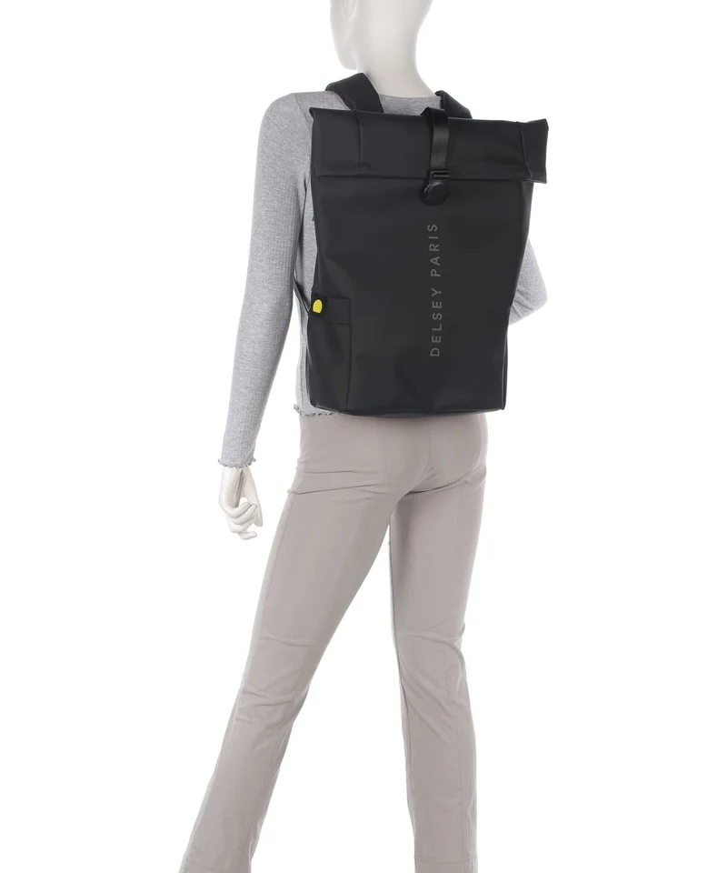 Delsey Paris Turenne Soft Sac à dos roll-top schwarz