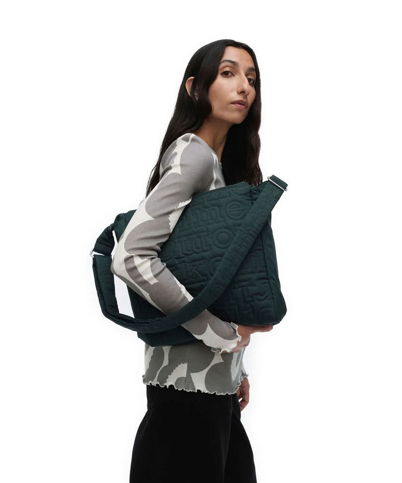 Marimekko Joy Logo M Sac bandoulière dark green