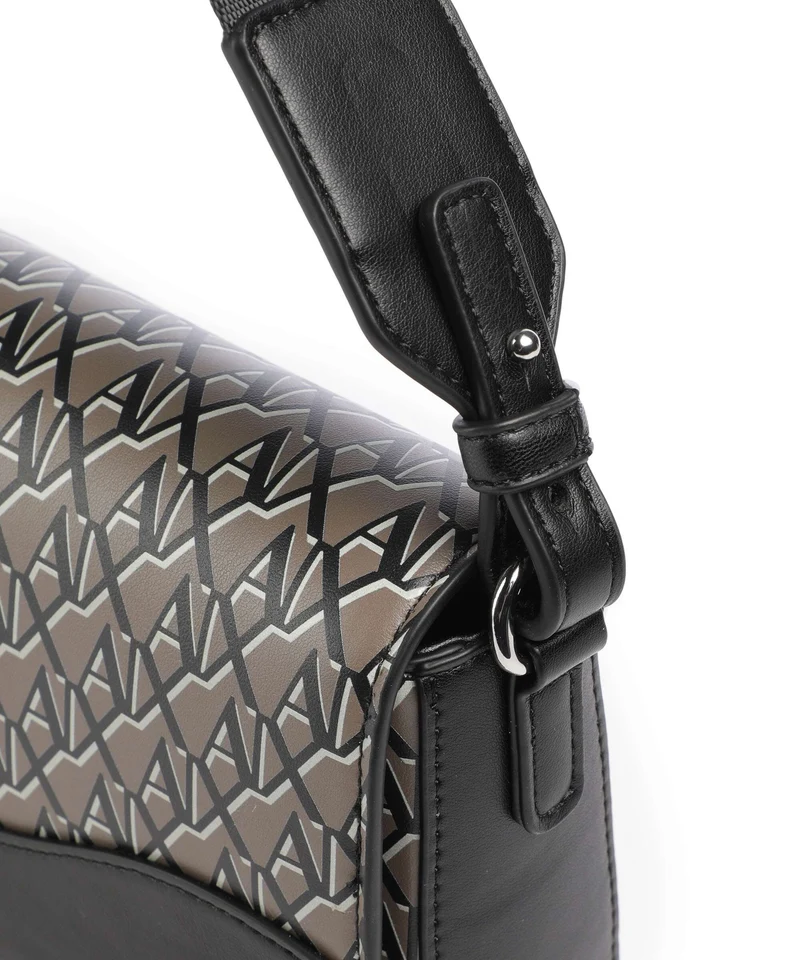 Armani Exchange Wave Monogram Sac bandoulière brown bass/black