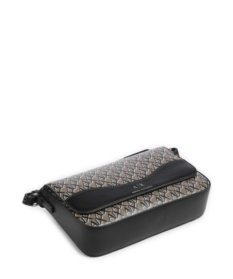 Armani Exchange Wave Monogram Sac bandoulière brown bass/black