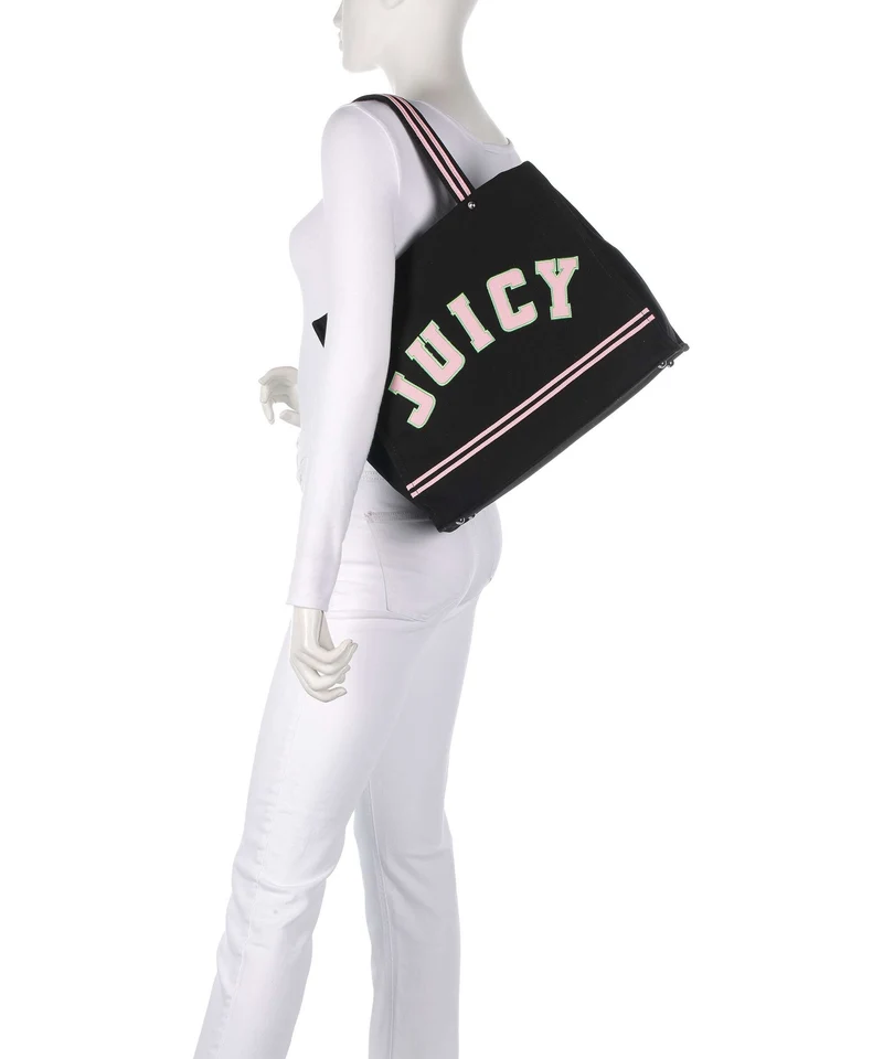 Juicy Couture Iris Patch Canvas L Cabas black/juicy pink