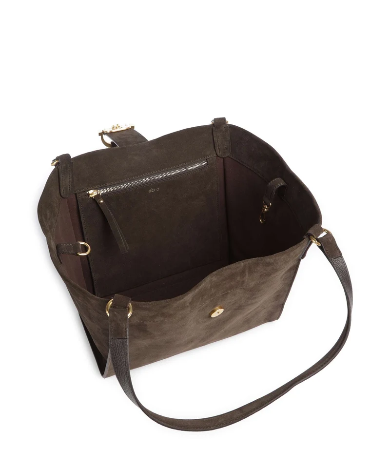 Abro Suede Temi Cabas dark brown