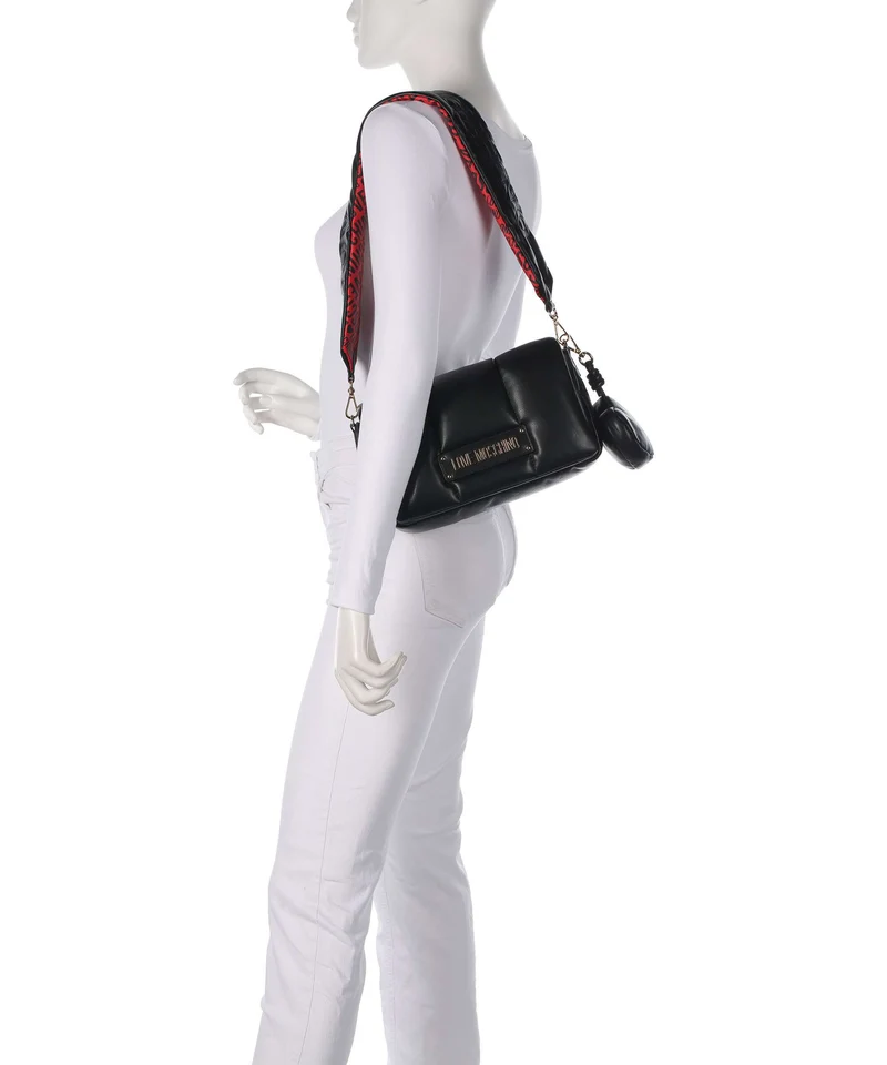 Love Moschino Puffy Sac porté épaule black/red
